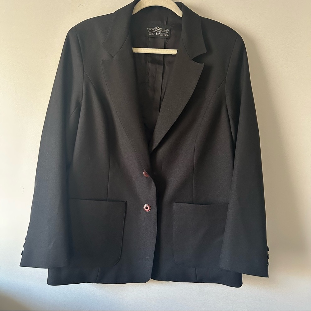 Levi Strauss & Co. vintage classic black two button blazer 38R